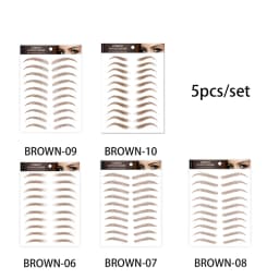 Eyebrow Makeup Tattoo Sticker Water-based Hair-liked Waterproof Long Lasting False Eyebrows Stickers for Brow Grooming Shaping