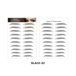 Eyebrow Makeup Tattoo Sticker Water-based Hair-liked Waterproof Long Lasting False Eyebrows Stickers for Brow Grooming Shaping