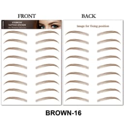 Eyebrow Makeup Tattoo Sticker Water-based Hair-liked Waterproof Long Lasting False Eyebrows Stickers for Brow Grooming Shaping
