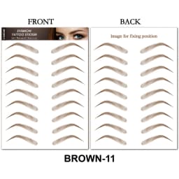 Eyebrow Makeup Tattoo Sticker Water-based Hair-liked Waterproof Long Lasting False Eyebrows Stickers for Brow Grooming Shaping
