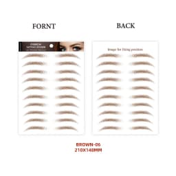 Eyebrow Makeup Tattoo Sticker Water-based Hair-liked Waterproof Long Lasting False Eyebrows Stickers for Brow Grooming Shaping