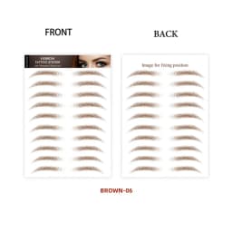 Eyebrow Makeup Tattoo Sticker Water-based Hair-liked Waterproof Long Lasting False Eyebrows Stickers for Brow Grooming Shaping