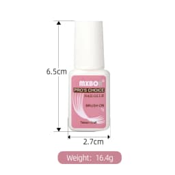 8g/Bottle Brush on Nail Glue for Acrylic Nail Tips,Long Lasting Nail Glue Adhesive Super Bond (7g/pc) Suitable for Professional