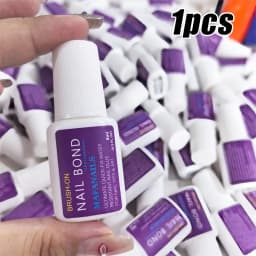 8g/Bottle Brush on Nail Glue for Acrylic Nail Tips,Long Lasting Nail Glue Adhesive Super Bond (7g/pc) Suitable for Professional