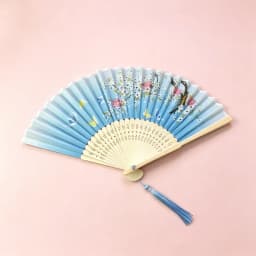 Retro Style Folding Fan Female Japanese Pattern Retro Cloth Art Craft Gift Home Decoration Ornament Dancing Hand Fan