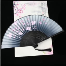 Retro Style Folding Fan Female Japanese Pattern Retro Cloth Art Craft Gift Home Decoration Ornament Dancing Hand Fan