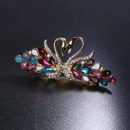 Sparkly Diamond Swan Barrettes Stylish Barrette Hair Clip Hair Clip Hair Clip Pony Tail Clip Head Top Clip