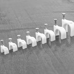 100PCS 4/5/6/7/8/9/10/12mm Circle Nail Clip Wire Management Clamp White Fixing Round Steel Nail Wall Hanging Cable Clips