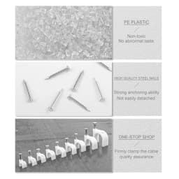 100PCS 4/5/6/7/8/9/10/12mm Circle Nail Clip Wire Management Clamp White Fixing Round Steel Nail Wall Hanging Cable Clips