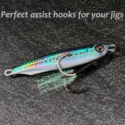 10 Pairs Cast Jig Assist Hook High Carbon Steel Angle Barbed Thread Feather Fishing Tackle Slow Jigging Tool Pesca Lure Fishhook