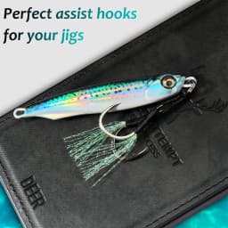 10 Pairs Cast Jig Assist Hook High Carbon Steel Angle Barbed Thread Feather Fishing Tackle Slow Jigging Tool Pesca Lure Fishhook