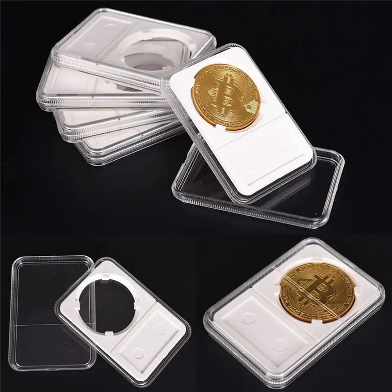 1pcs PCCB 16-40mm Transparent Plastic Coin Holder Professional Coin Display Slab Grade For PCGS NGC Storage Case
