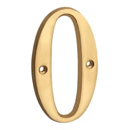 1pc 101mm Brass House Number Outdoor 4 inch Metal Letter Apartment Door Number Mailbox Address Sign #0-9 With Screws