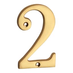 1pc 101mm Brass House Number Outdoor 4 inch Metal Letter Apartment Door Number Mailbox Address Sign #0-9 With Screws