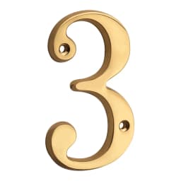 1pc 101mm Brass House Number Outdoor 4 inch Metal Letter Apartment Door Number Mailbox Address Sign #0-9 With Screws
