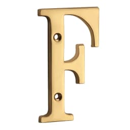 1pc 101mm Brass House Number Outdoor 4 inch Metal Letter Apartment Door Number Mailbox Address Sign #0-9 With Screws