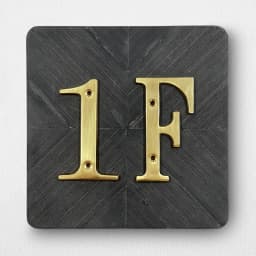 1pc 101mm Brass House Number Outdoor 4 inch Metal Letter Apartment Door Number Mailbox Address Sign #0-9 With Screws