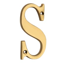 1pc 101mm Brass House Number Outdoor 4 inch Metal Letter Apartment Door Number Mailbox Address Sign #0-9 With Screws