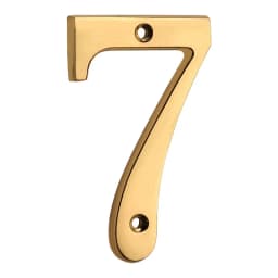 1pc 101mm Brass House Number Outdoor 4 inch Metal Letter Apartment Door Number Mailbox Address Sign #0-9 With Screws