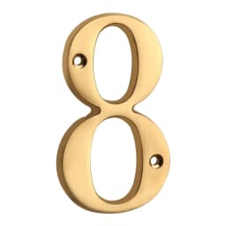 1pc 101mm Brass House Number Outdoor 4 inch Metal Letter Apartment Door Number Mailbox Address Sign #0-9 With Screws