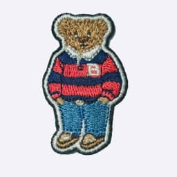 Cute Bear Embroidered Patches Iron on Sewing on Cartoon Patch for Clothing DIY Applique Decorative Emblem Accessories Stickers