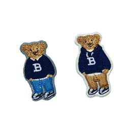 Cute Bear Embroidered Patches Iron on Sewing on Cartoon Patch for Clothing DIY Applique Decorative Emblem Accessories Stickers