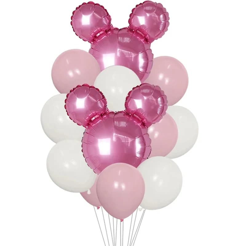 1set Pink Blue Head Foil Balloons Wedding Birthday Theme Party Decoration Air Globos Supplies Kids Favor Gifts Ball