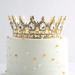 Beautiful Crystal Large Crown Cake Decoration Crown Cake Topper for Gril Birthday Party Cake Decorations