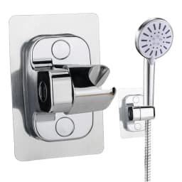 1pc Shower Head Holder Adjustable Wall Mounted Shower Holder Self-Adhesive Showerhead Handheld Bracket Bathroom Accessories