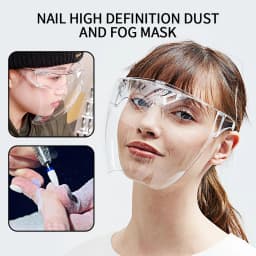 1/3 Pcs Full Face High-definition Transparent Anti Fog Anti Splash Protective Mask High Transparency Goggles Nail Art Tool