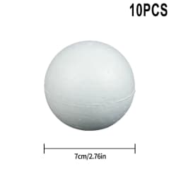10pcs Party Wedding Decoration Modeling Craft Solid Foam Ball Polystyrene Balls Round Tree White 50mm-100mm