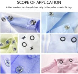 50 Five Claw Buckle Clamp Set Baby's Clothes and Shoes Invisible Color Metal Buckle Shoe Bag Belt Hole Snap Button