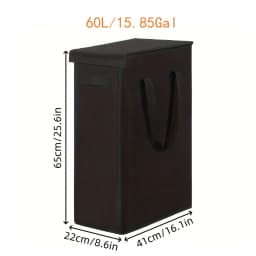 1PC Laundry Basket With Wheels And Lid,Closed Laundry Hamper,Suitable For Bedrooms,Bathtubs,Laundry,Dormitories
