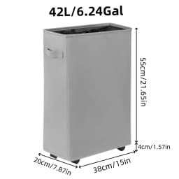 1PC Laundry Basket With Wheels And Lid,Closed Laundry Hamper,Suitable For Bedrooms,Bathtubs,Laundry,Dormitories