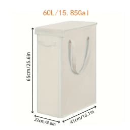 1PC Laundry Basket With Wheels And Lid,Closed Laundry Hamper,Suitable For Bedrooms,Bathtubs,Laundry,Dormitories