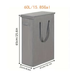 1PC Laundry Basket With Wheels And Lid,Closed Laundry Hamper,Suitable For Bedrooms,Bathtubs,Laundry,Dormitories