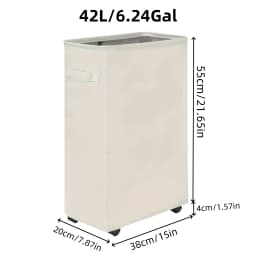 1PC Laundry Basket With Wheels And Lid,Closed Laundry Hamper,Suitable For Bedrooms,Bathtubs,Laundry,Dormitories