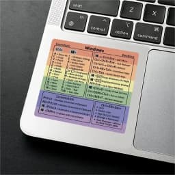 Windows + Word/Excel Quick Reference Guide Keyboard Shortcut Stickers, Laptop Keyboard Shortcuts Stickerss No-Residue Vinyl