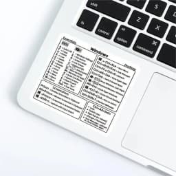 Windows + Word/Excel Quick Reference Guide Keyboard Shortcut Stickers, Laptop Keyboard Shortcuts Stickerss No-Residue Vinyl