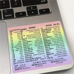 Windows + Word/Excel Quick Reference Guide Keyboard Shortcut Stickers, Laptop Keyboard Shortcuts Stickerss No-Residue Vinyl