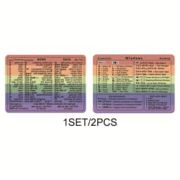 Windows + Word/Excel Quick Reference Guide Keyboard Shortcut Stickers, Laptop Keyboard Shortcuts Stickerss No-Residue Vinyl