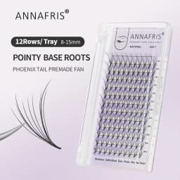 ANNAFRIS Pointy Base Premade Volume Fans Russia Volume Eyelash Extension Phoenix Tail Faux Mink Individual Lashes