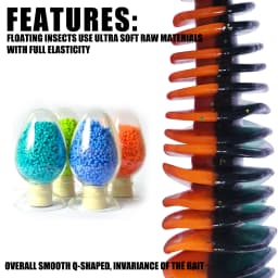 SAMOLLA Worm Silicone Soft Lure Fishing Lure Bellows Gill Artificial Pike Bass Swimbait Rig For Fishing Baits leurre souple