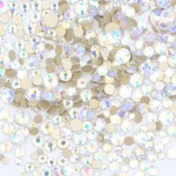 JUNAO 1400pcs Mix Size Mix AB Color Glass Rhinestone Flatback Crystal Stones Non Hotfix Strass Appliques For Nail Dress Crafts