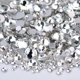JUNAO 1400pcs Mix Size Mix AB Color Glass Rhinestone Flatback Crystal Stones Non Hotfix Strass Appliques For Nail Dress Crafts