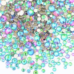 JUNAO 1400pcs Mix Size Mix AB Color Glass Rhinestone Flatback Crystal Stones Non Hotfix Strass Appliques For Nail Dress Crafts