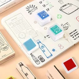 24pcs Stamp Pad Set 24 Colors Stamp Pad for Paper Craft Fingerprint Scrap Book for Painting Birthday Party Gifts and More