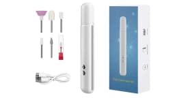 6in1 Wireless Nail Drill 15000RPM with LED Light and Screen Manicure Cutter Nail Repair Pedicure Milling Cutter Polisher Sander