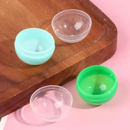 100Pcs 28/32/35/38mm Half Color Round Ball Empty Toy Vending Capsules Clear Balls Funny Toys For Outdoor Fun Sports