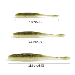 SUNMILE Fishing Lures Drop Soft Baits 7.5/9.5/11.5cm Soft Lure Iscas Artifical Baits Leurre Louple for Bass Pike Fishing Baits